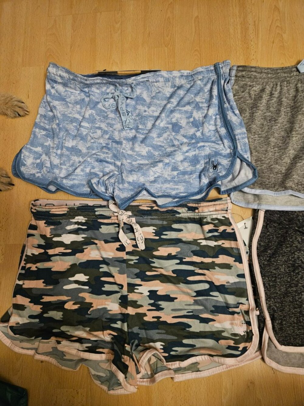 Spyder Women's Sleep Shorts Lot 4 Size XL Lounge Pajama Shorts NWT Soft Camo ws5